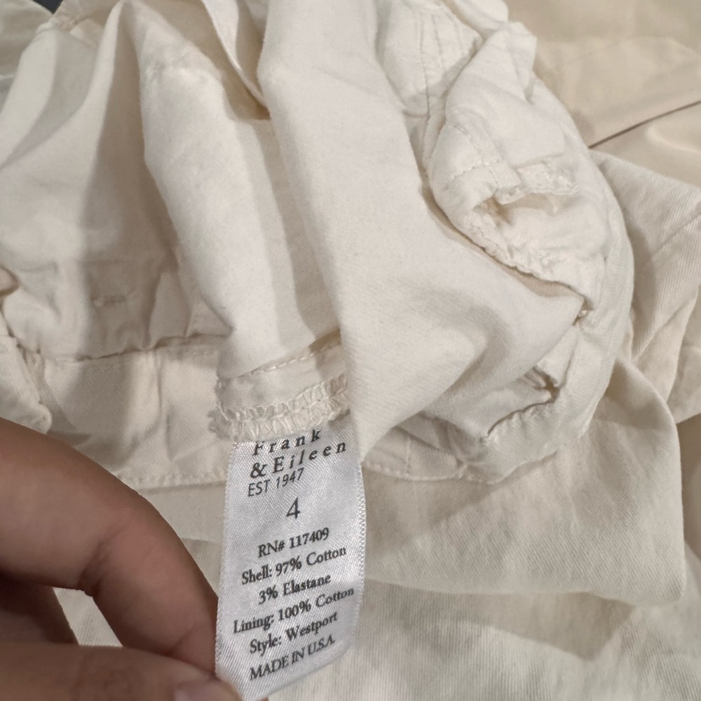 Frank & Eileen Women's Westport Italian Wide-Leg Chino - Picture 7 of 7